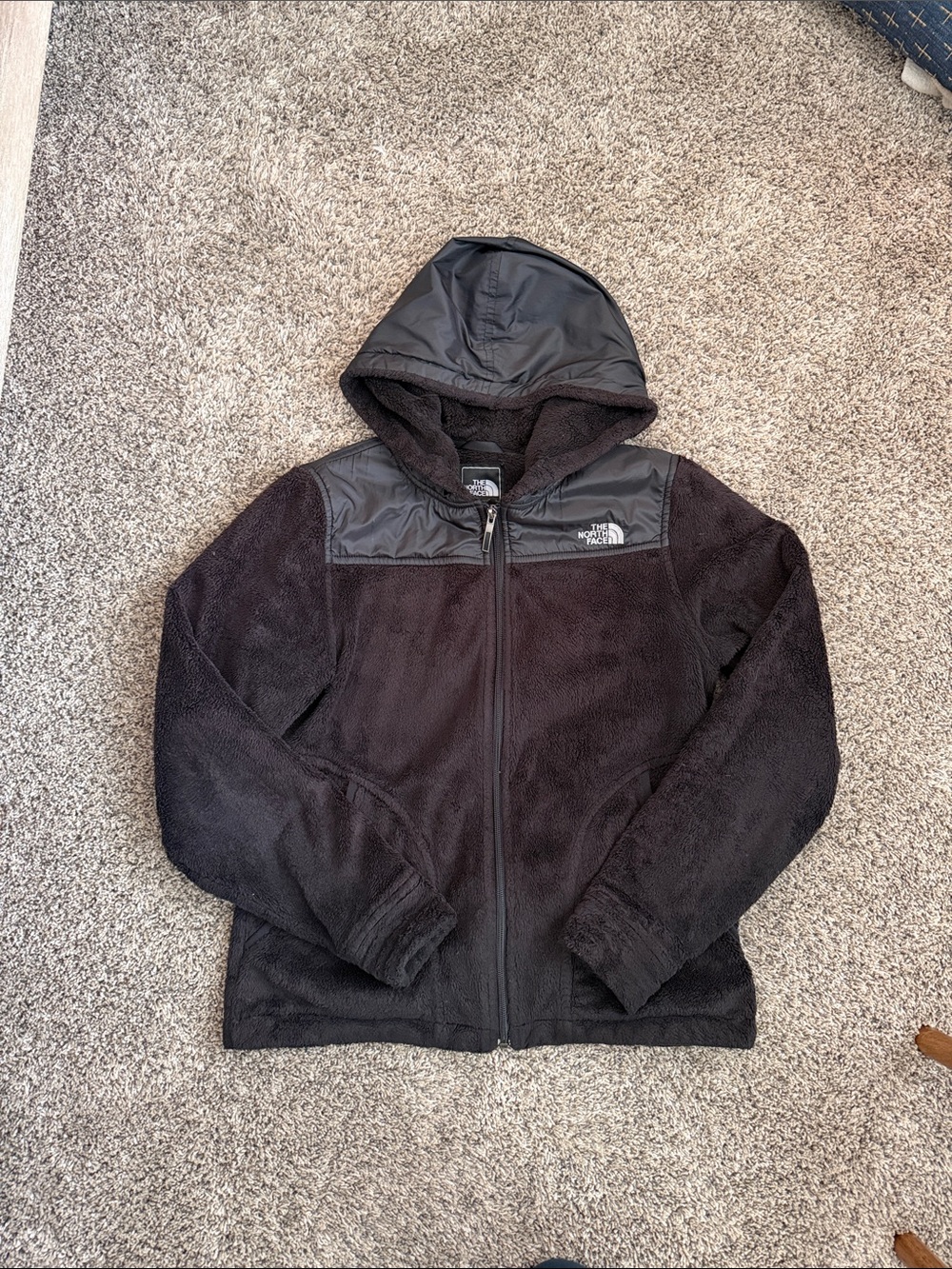 The North Face Black Hooded Puffer-Fleece Jacket
